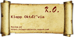 Klepp Oktávia névjegykártya